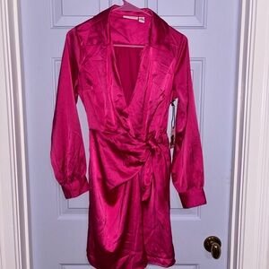Elegant Pink Women's Satin dress